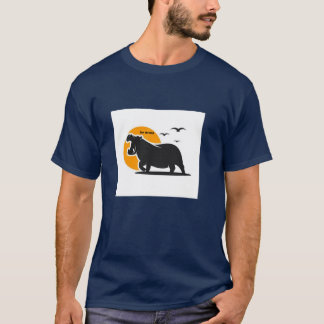 T-SHIRT ANIMAL HIPPO BE STONGE