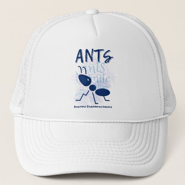 T-shirt Ants,Beautiful Endangered Insects Trucker Hat (Front)