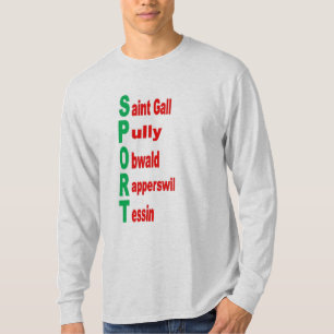 T-shirt ash long sleeves TOURISM SWISS