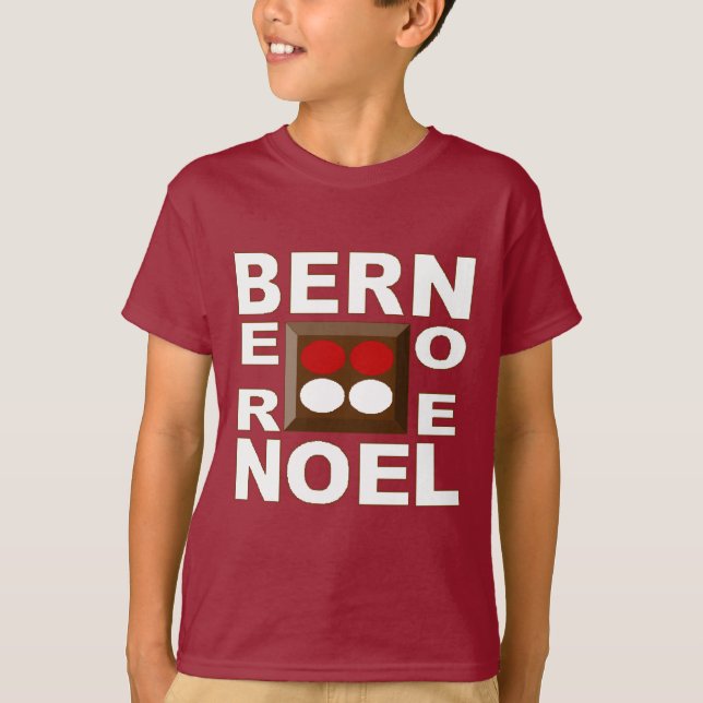 T-shirt basique marron Design BERN  NOEL (Front)