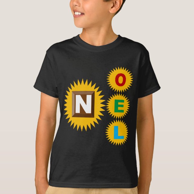 T-shirt basique noir NOEL  SOLEIL CHOCOLAT (Front)
