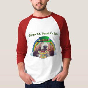 T-Shirt Basset Hound Happy St. Patrick's Day