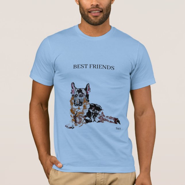 T-Shirt : Best Friends German shepherd (Front)