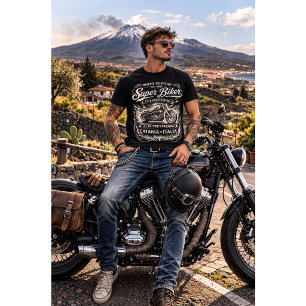 T-shirt Biker Catania Italy Vintage Motorcycle