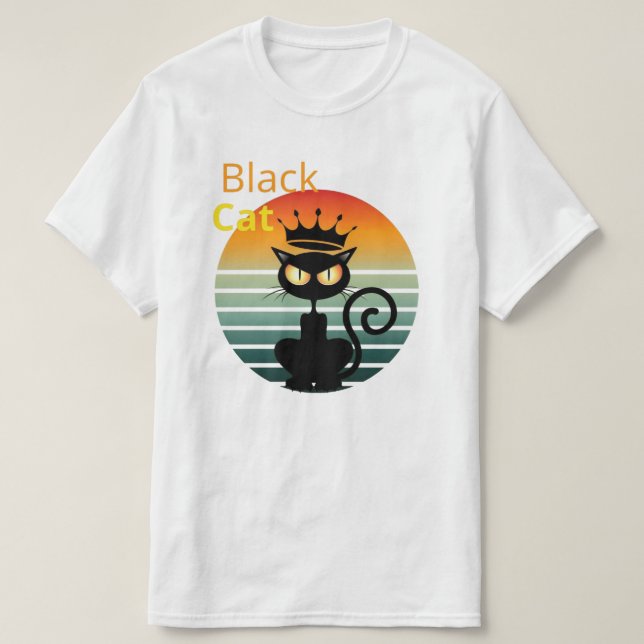 T-Shirt Black cat 2024 (Design Front)