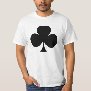 T-Shirt, Black Club, Playing Card Symbol T-Shirt