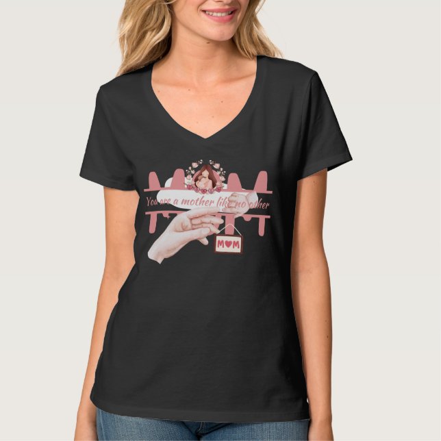 T-Shirt black design for mother (Front)