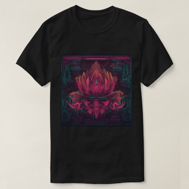 T-Shirt, Black, Lotus T-Shirt (Design Front)