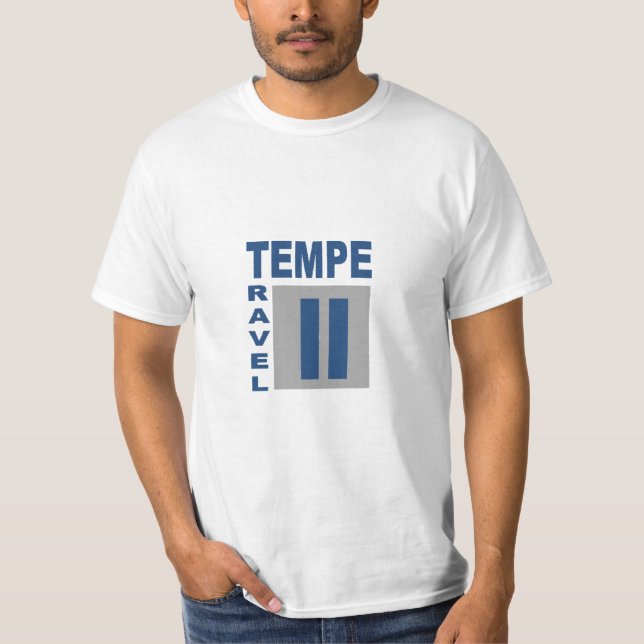 T-shirt blanc homme TEMPE TRAVEL  ARIZONA (Front)