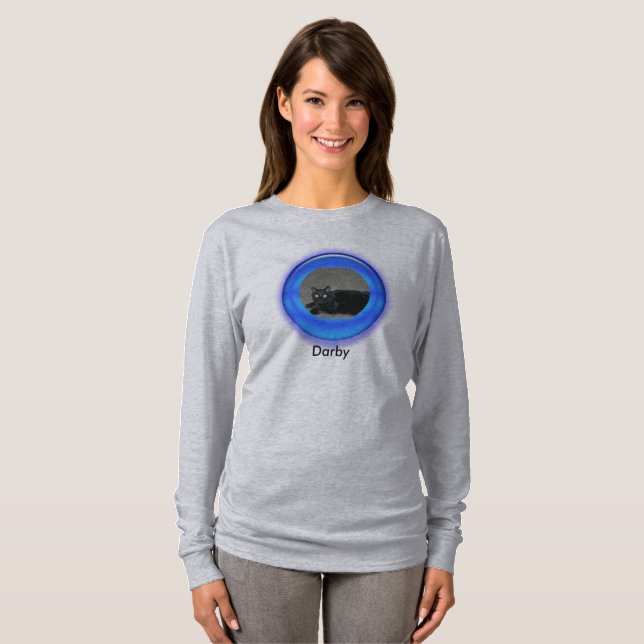 T-Shirt - Blue Three Dimensional Round Frame (Front Full)