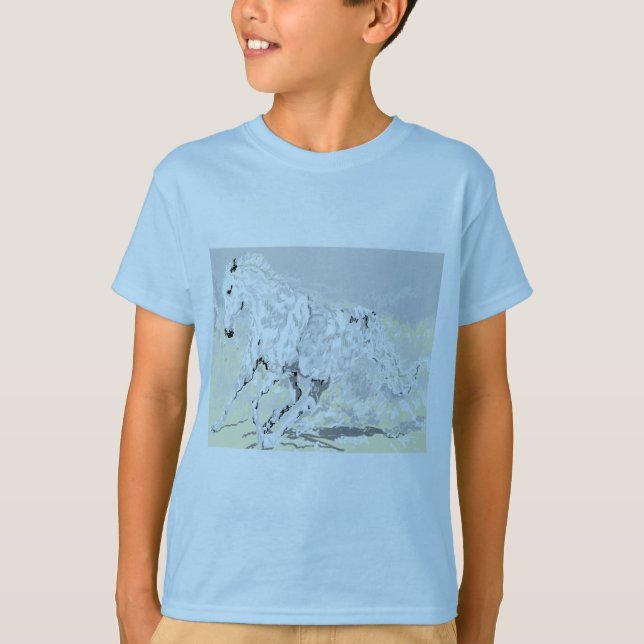 T-Shirt Boys White Stallion (Front)