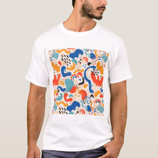 T-Shirt casual abstract design 