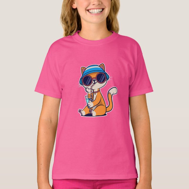 T-Shirt Cat vacation  (Front)