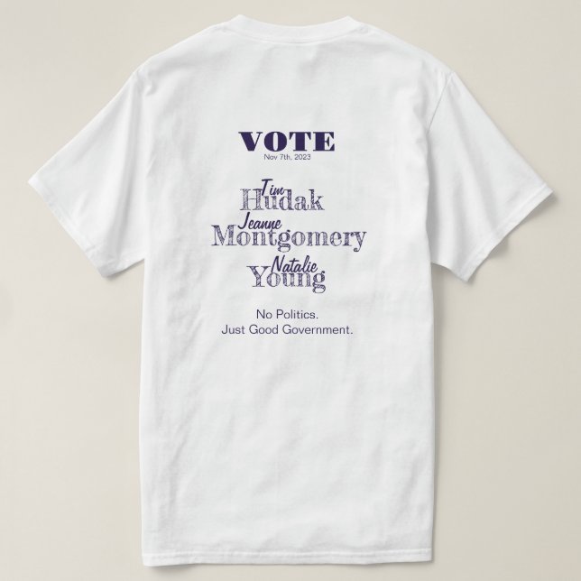 T-Shirt   CHB Dems Hudak Montgomery Young (Design Back)