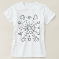 T-shirt - Circles and Stars Mandala to Colour