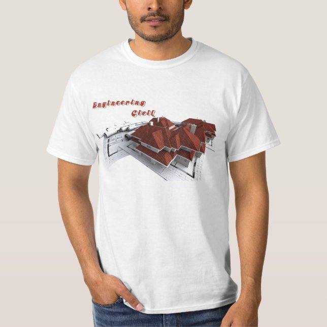 T-shirt Civil Engineering - Print Plants (Front)
