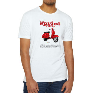 T-Shirt Classic Scooter V-150 Sprint V Red
