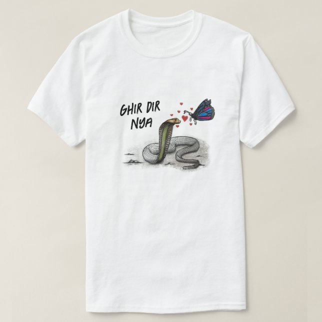 T-Shirt : Cobra & Butterfly Embrace (Design Front)