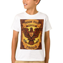 t-shirt colourful American Eagle with patri