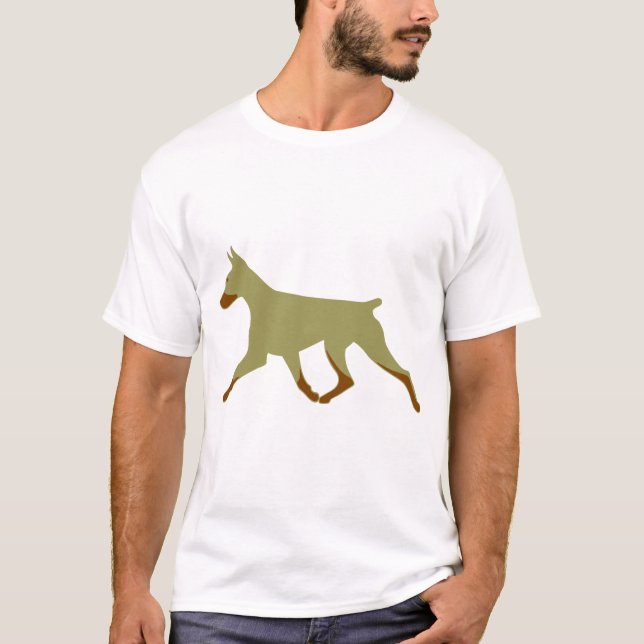 T-Shirt - Cropped Fawn and Rust Doberman Gait (Front)