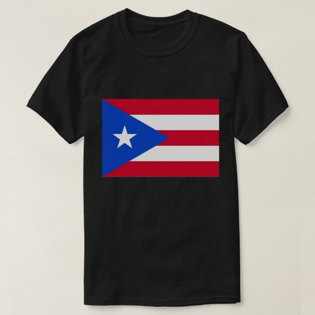 T-shirt Cuba Cuban Flag Red White Blue  (Design Front)