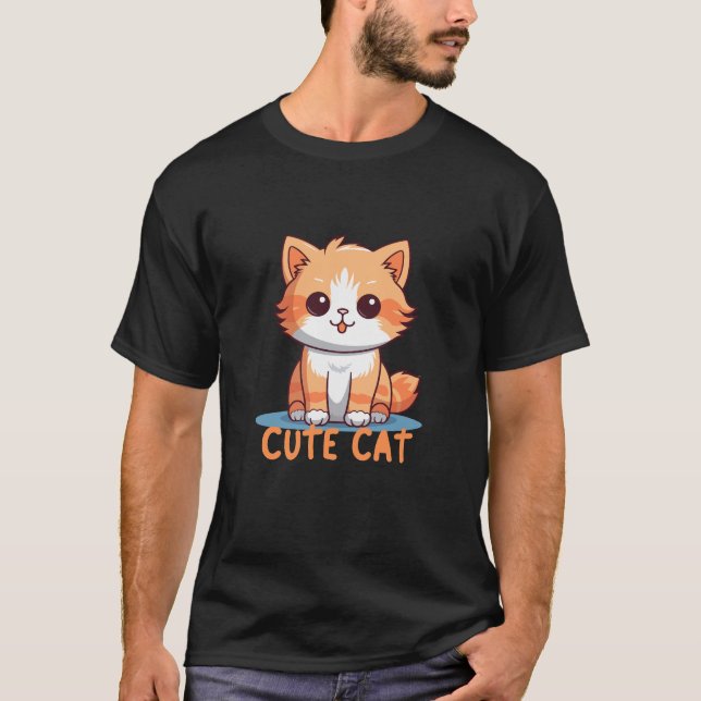 T-Shirt cute cat (Front)