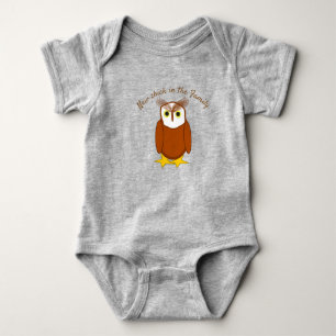 T-shirt - Cute Owl with Text Baby Bodysuit
