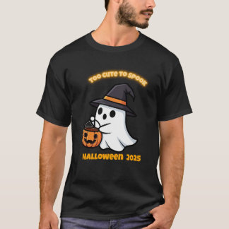 T-Shirt Cute Spook | Minimalist Kawaii Ghost Hallo