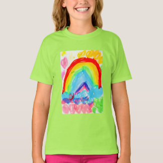 T-Shirt, Cute Teens Art Rainbow T-Shirt, Colourful T-Shirt