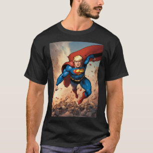 t-shirt design by Donald Trump, Super Hero