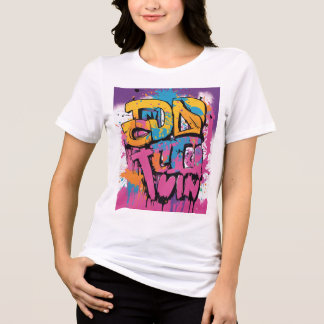 T-shirt design for a colour run. on a white t-shir Tri-Blend shirt