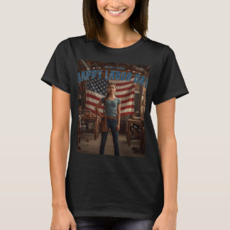 T-shirt design of happy labour day