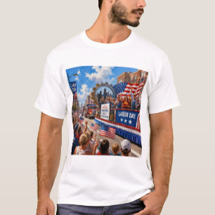T-shirt design of labour day