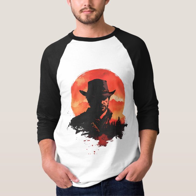  T-shirt design of Red dead silhouette   (Front)