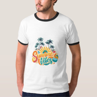 T-shirt design of summer vibes
