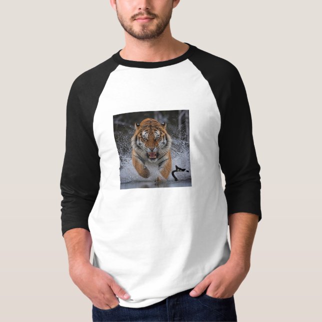 T-shirt design of tiger @ cat art (Front)