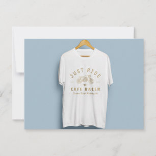 T-shirt design with beautiful logo postcard