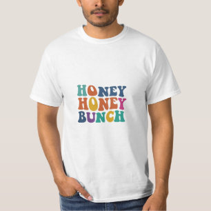 t-shirt design with the text "Honey Bunch" in mult