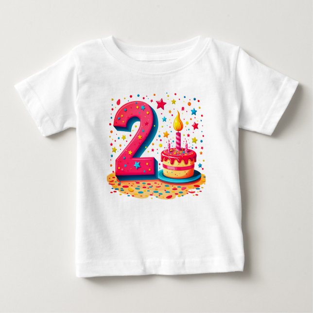 T-shirt designs for a Two-year-old's birthday (Front)