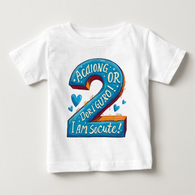 T-shirt designs for a two-year-old's birthday (Front)
