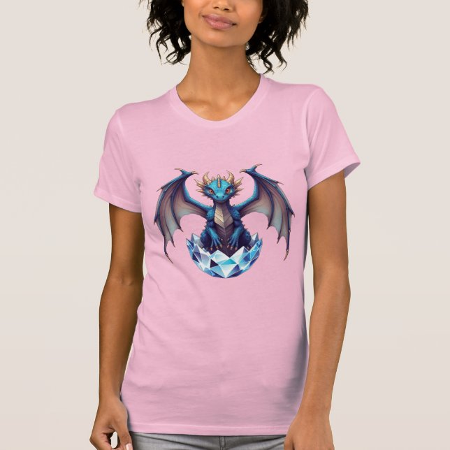 T-Shirt Dragon hatchling emerging from crystal egg (Front)