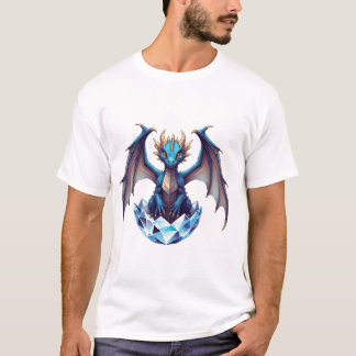 T-Shirt Dragon hatchling emerging from crystal egg
