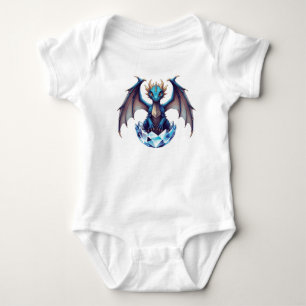 T-Shirt Dragon hatchling emerging from crystal egg Baby Bodysuit