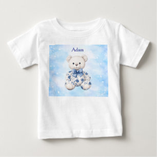 T-Shirt-Editable Blue Chinoserie  Baby Shower  T-Shirt