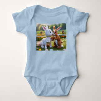 T-Shirt Egg-citing Bunny Brigade: A Cartoon Extrav Baby Bodysuit