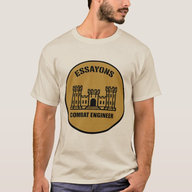 T-shirt Essayons Combat Engineer Badge Tee (Front)
