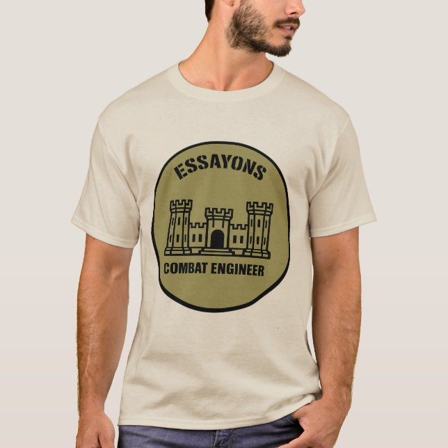 T-shirt Essayons Combat Engineer Badge Tee (Front)