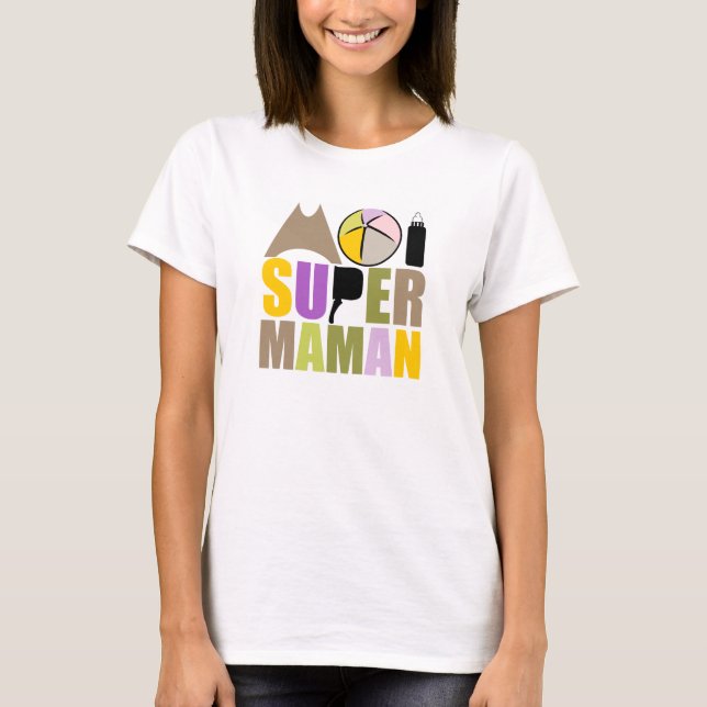 T-Shirt Female - Logo Moi Super Mom Nature (Front)