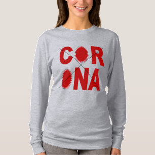 T-shirt femme gris CORONA X