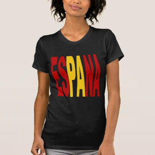T-shirt femme jersey fin noir ESPANA